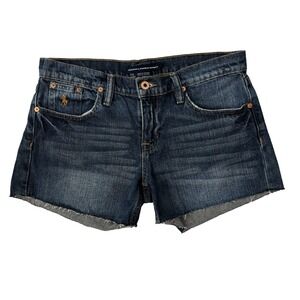 Ralph Lauren Sport Women's Denim Jean Shorts Size 4 Pony Preppy Distressed